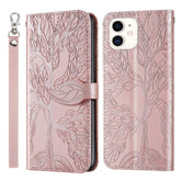 Life of Tree Embossing Pattern Horizontal Flip Leather Case with Holder & Card Slot & Wallet & Photo Frame & Lanyard